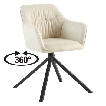 Esszimmerstuhl SINES beige Samt