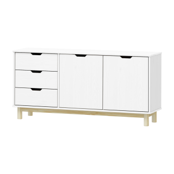Kommode 2 Türen + 3 Schubladen BONITO 2 Lack-weiß