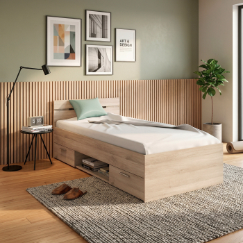 Multifunktionsbett 90x200 MICHIGAN Eiche