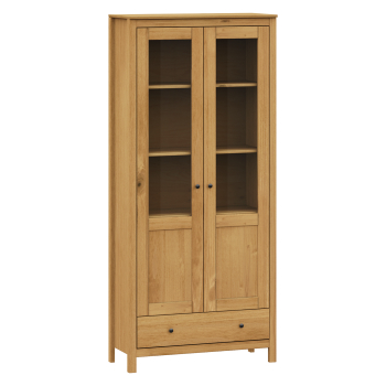 Vitrine 2 Türen + 1 Schublade TORINO Wachs