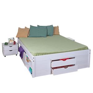 Multifunktionelles Doppelbett KLASA weiß 160x200