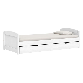 Einzelbett mit Schubladen 8818B MARIA Lack-weiß