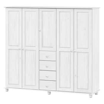 5-türiger Schrank 8854B weiß lackiert