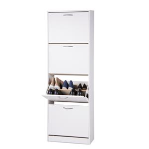 Schuhregal LINZ 4 Nischen weiß