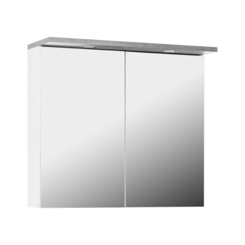 Hängeschrank 2 Türen PRAYA 73 weiß/Beton